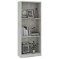 vidaXL Bücherregal 3 Fächer Betongrau 40x24x109 cm Holzwerkstoff vidaXL Bücherregal 3 Fächer Betongrau 40x24x109 cm Holzwerkstoff