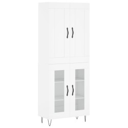 Highboard Weiß 69,5x34x180 cm Holzwerkstoff