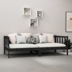 vidaXL Tagesbett Schwarz Kiefer Massivholz 90x200 cm   