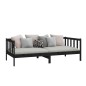 vidaXL Tagesbett Schwarz Kiefer Massivholz 90x200 cm vidaXL Tagesbett Schwarz Kiefer Massivholz 90x200 cm