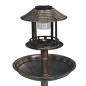 Deko Vogelbad mit Solarbetriebenen LED-Leuchten Kunststoff Deko Vogelbad mit Solarbetriebenen LED-Leuchten Kunststoff
