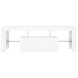 TV-Schrank mit LED-Leuchten Weiß 120x35x40 cm