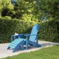 Adirondack-Gartenstuhl mit Fußstütze HDPE Aquablau Adirondack-Gartenstuhl mit Fußstütze HDPE Aquablau