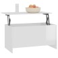 Couchtisch Hochglanz-Weiß 102x55,5x52,5 cm Holzwerkstoff Couchtisch Hochglanz-Weiß 102x55,5x52,5 cm Holzwerkstoff