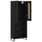 Highboard Schwarz 69,5x34x180 cm Holzwerkstoff Highboard Schwarz 69,5x34x180 cm Holzwerkstoff