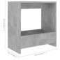 Beistelltisch Betongrau 50x26x50 cm Holzwerkstoff Beistelltisch Betongrau 50x26x50 cm Holzwerkstoff
