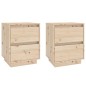Nachttische 2 Stk. 40x35x50 cm Massivholz Kiefer Nachttische 2 Stk. 40x35x50 cm Massivholz Kiefer