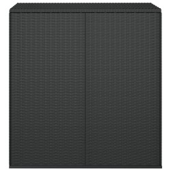 Garten-Kissenbox PE Rattan 100x49x103,5 cm Schwarz