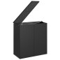 Garten-Kissenbox PE Rattan 100x49x103,5 cm Schwarz Garten-Kissenbox PE Rattan 100x49x103,5 cm Schwarz