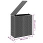 Garten-Kissenbox PE Rattan 100x49x103,5 cm Schwarz Garten-Kissenbox PE Rattan 100x49x103,5 cm Schwarz