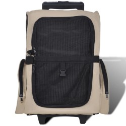 vidaXL Trolley für Haustiere 3-in-1 Faltbar Beige