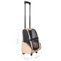 vidaXL Trolley für Haustiere 3-in-1 Faltbar Beige vidaXL Trolley für Haustiere 3-in-1 Faltbar Beige