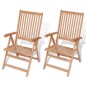 vidaXL Verstellbare Gartenstühle 2 Stk. Massivholz Teak vidaXL Verstellbare Gartenstühle 2 Stk. Massivholz Teak
