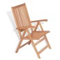 vidaXL Verstellbare Gartenstühle 2 Stk. Massivholz Teak vidaXL Verstellbare Gartenstühle 2 Stk. Massivholz Teak