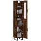 Highboard Räuchereiche 34,5x34x180 cm Holzwerkstoff Highboard Räuchereiche 34,5x34x180 cm Holzwerkstoff