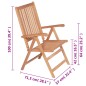vidaXL Verstellbare Gartenstühle 2 Stk. Massivholz Teak vidaXL Verstellbare Gartenstühle 2 Stk. Massivholz Teak