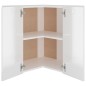 Eckhängeschrank Hochglanz-Weiß 57x57x60 cm Holzwerkstoff Eckhängeschrank Hochglanz-Weiß 57x57x60 cm Holzwerkstoff