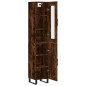 Highboard Räuchereiche 34,5x34x180 cm Holzwerkstoff Highboard Räuchereiche 34,5x34x180 cm Holzwerkstoff