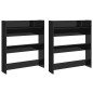 vidaXL Wand-Schuhschränke 2 Stk. Hochglanz-Schwarz 80x18x90cm vidaXL Wand-Schuhschränke 2 Stk. Hochglanz-Schwarz 80x18x90cm