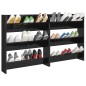vidaXL Wand-Schuhschränke 2 Stk. Hochglanz-Schwarz 80x18x90cm vidaXL Wand-Schuhschränke 2 Stk. Hochglanz-Schwarz 80x18x90cm