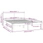 vidaXL Massivholzbett Kiefer 140x200 cm vidaXL Massivholzbett Kiefer 140x200 cm