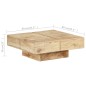 Couchtisch 80x80x28 cm Massivholz Mango Couchtisch 80x80x28 cm Massivholz Mango