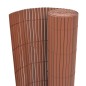 Gartenzaun Doppelseitig PVC 90 x 500 cm Braun Gartenzaun Doppelseitig PVC 90 x 500 cm Braun
