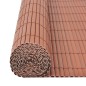 Gartenzaun Doppelseitig PVC 90 x 500 cm Braun Gartenzaun Doppelseitig PVC 90 x 500 cm Braun