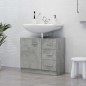Waschbeckenunterschrank Betongrau 63x30x54 cm Holzwerkstoff Waschbeckenunterschrank Betongrau 63x30x54 cm Holzwerkstoff