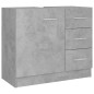 Waschbeckenunterschrank Betongrau 63x30x54 cm Holzwerkstoff Waschbeckenunterschrank Betongrau 63x30x54 cm Holzwerkstoff