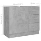 Waschbeckenunterschrank Betongrau 63x30x54 cm Holzwerkstoff Waschbeckenunterschrank Betongrau 63x30x54 cm Holzwerkstoff