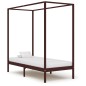 Himmelbett-Gestell Dunkelbraun Massivholz Kiefer 90 x 200 cm Himmelbett-Gestell Dunkelbraun Massivholz Kiefer 90 x 200 cm