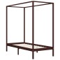 Himmelbett-Gestell Dunkelbraun Massivholz Kiefer 90 x 200 cm Himmelbett-Gestell Dunkelbraun Massivholz Kiefer 90 x 200 cm