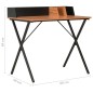 vidaXL Schreibtisch Schwarz und Braun 80x50x84 cm vidaXL Schreibtisch Schwarz und Braun 80x50x84 cm