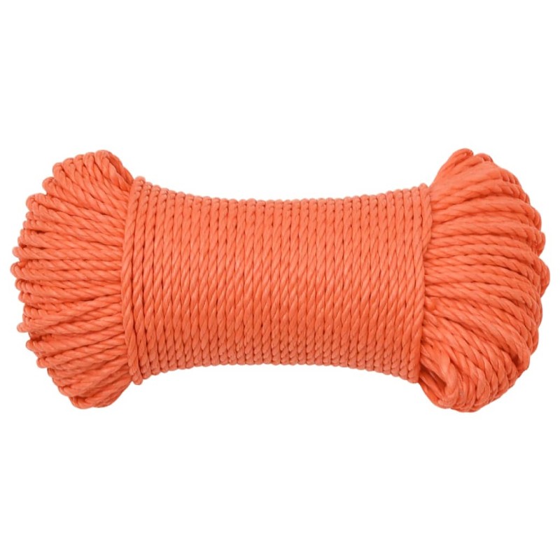 Arbeitsseil Orange 6 mm 100 m Polypropylen Arbeitsseil Orange 6 mm 100 m Polypropylen