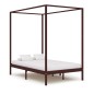 Himmelbett-Gestell Dunkelbraun Massivholz Kiefer 120 x 200 cm Himmelbett-Gestell Dunkelbraun Massivholz Kiefer 120 x 200 cm