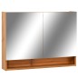 vidaXL LED-Spiegelschrank fürs Bad Eiche 80x15x60 cm MDF vidaXL LED-Spiegelschrank fürs Bad Eiche 80x15x60 cm MDF