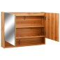 vidaXL LED-Spiegelschrank fürs Bad Eiche 80x15x60 cm MDF vidaXL LED-Spiegelschrank fürs Bad Eiche 80x15x60 cm MDF