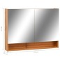 vidaXL LED-Spiegelschrank fürs Bad Eiche 80x15x60 cm MDF vidaXL LED-Spiegelschrank fürs Bad Eiche 80x15x60 cm MDF