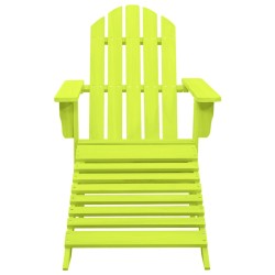 vidaXL Adirondack-Gartenstuhl mit Fußteil Massivholz Tanne Grün