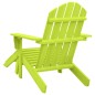 vidaXL Adirondack-Gartenstuhl mit Fußteil Massivholz Tanne Grün vidaXL Adirondack-Gartenstuhl mit Fußteil Massivholz Tanne Grün