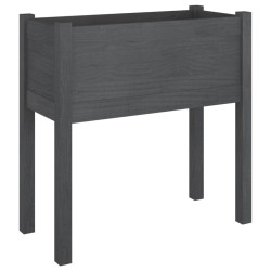 vidaXL Pflanzkübel Grau 70x31x70 cm Massivholz Kiefer