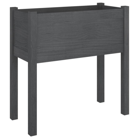 vidaXL Pflanzkübel Grau 70x31x70 cm Massivholz Kiefer