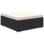 8-tlg. Garten-Lounge-Set mit Auflagen Poly Rattan Schwarz 8-tlg. Garten-Lounge-Set mit Auflagen Poly Rattan Schwarz