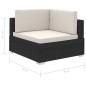 8-tlg. Garten-Lounge-Set mit Auflagen Poly Rattan Schwarz 8-tlg. Garten-Lounge-Set mit Auflagen Poly Rattan Schwarz