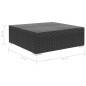 8-tlg. Garten-Lounge-Set mit Auflagen Poly Rattan Schwarz 8-tlg. Garten-Lounge-Set mit Auflagen Poly Rattan Schwarz