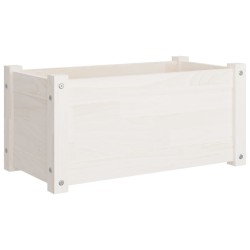 vidaXL Pflanzkübel Weiß 60x31x31 cm Massivholz Kiefer