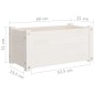 vidaXL Pflanzkübel Weiß 60x31x31 cm Massivholz Kiefer vidaXL Pflanzkübel Weiß 60x31x31 cm Massivholz Kiefer