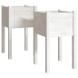 vidaXL Pflanzkübel 2 Stk. Weiß 40x40x70 cm Massivholz Kiefer vidaXL Pflanzkübel 2 Stk. Weiß 40x40x70 cm Massivholz Kiefer