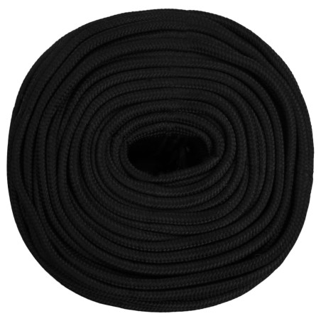 vidaXL Arbeitsseil Schwarz 6 mm 25 m Polyester